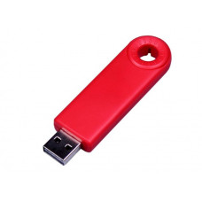 Флеш-накопитель промо прямоугольной формы, выдвижной механизм. 64 Гб. USB2.0, красногго цвета-114_1990230
