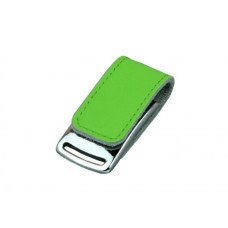 Флешка с кожаным корпусом эргономичный дизайн 128 Гб.Зеленый, USB3.0-114_2070146