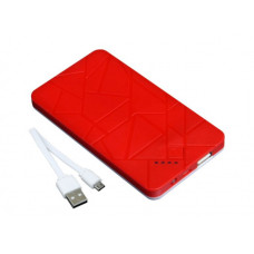 Универсальное зарядное устройство power bank PB под нанесение логотипа прямоугольной формы, красный-114_1750222