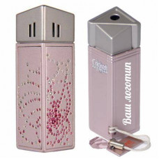Зажигалка 'CRICKET Premium Paris' газовая, инкрустирована кристаллами Swarovski, модель NUDE 2, цвет розовый-114_3620126