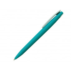 Ручка шариковая пластиковая, с покрытием SOFT TOUCH, коллекция Z-PEN, корпус бирюзовый, клип белый-114_2311806