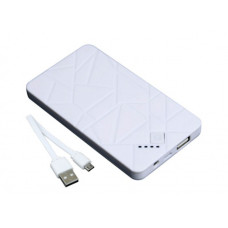 Универсальное зарядное устройство power bank PB под нанесение логотипа прямоугольной формы, белый-114_1750219