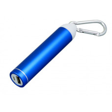 Универсальное зарядное устройство power bank  2200 Mah круглой формы с карабином, синий-114_1750208