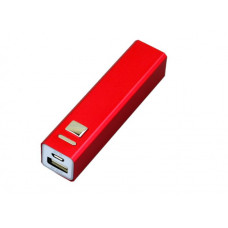 Универсальное зарядное устройство power bank  прямоугольной формы, красный 2600 Mah-114_1750189