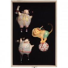 Набор из 3 елочных игрушек Circus Collection: фокусник, силач и лев-114_2810038