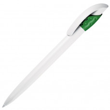 Ручка шариковая, GOLF WHITE, из пластика, цвет белый с зелёным-114_2311579
