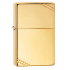 Зажигалка ZIPPO Vintage с покрытием High Polish Brass, золотистая-114_3620135