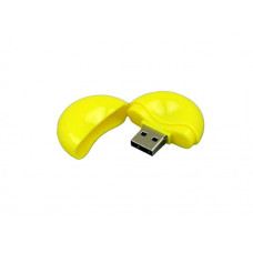 Флешка  круглой формы из пластика, модель 021-Round,16 Gb, цвет жёлтый-114_1940460