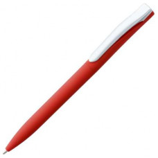 Ручка шариковая Pin, с покрытием SOFT TOUCH, красная-114_2311617