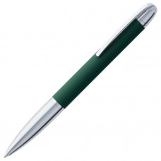 Ручка шариковая Arc с покрытием SOFT TOUCH, цвет серебристый с зелёным-114_2330576