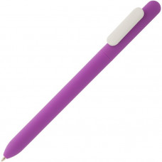 Ручка шариковая Slider с покрытием SOFT TOUCH, фиолетовая с белым-114_2312221