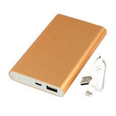 Универсальное зарядное устройство power bank PBM02, ёмкость 8000 mah, цвет золотой металлик-114_2150167