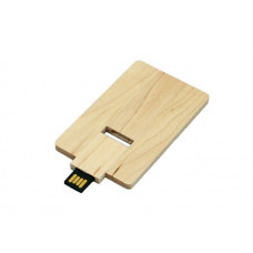Флеш-накопитель в виде деревянной карточки 64 Гб. Белый, USB2.0-114_1990175