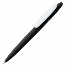 Ручка шариковая Prodir, модель DS5 TRR-P SOFT TOUCH, цвет чёрный с белым-114_2560063
