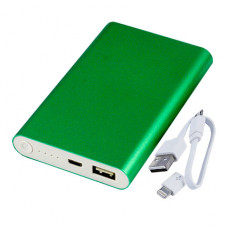 Универсальное зарядное устройство power bank PBM02, ёмкость 8000 mah, цвет зелёный металлик-114_2150165