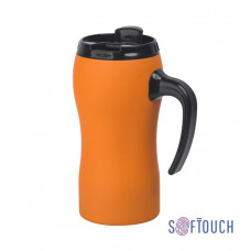 Термокружка 'Атлас', покрытие soft touch, 0,4 л., цвет оранжевый-114_6300781