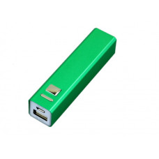 Универсальное зарядное устройство power bank  прямоугольной формы, зеленый 2600 Mah-114_1750190