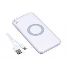 Универсальное зарядное устройство power bank  c функцией беспроводной зарядки, , белый - 8000 mAh-114_1750226