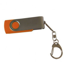 Флешка в металлическом корпусе с пластиковыми вставками, модель 030, 32 Gb, USB2.0, цвет оранжевый-114_1970146