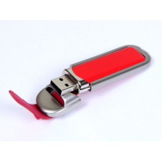 Флешка с кожаным чехлом 128 Гб.Красный, USB3.0-114_2070134
