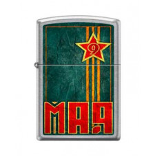 Зажигалка ZIPPO 9 мая с покрытием Street Chrome, серебристая-114_3620146