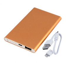 Универсальное зарядное устройство power bank PBM01, ёмкость 4000 mah, цвет золотой металлик-114_2150161