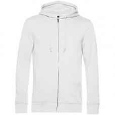 Толстовка на молнии с капюшоном унисекс BNC Organic, белая, XXL-114_3363483