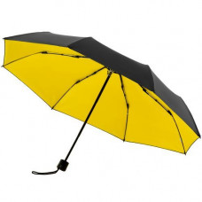 Зонт складной с защитой от УФ-лучей Sunbrella, желтый с черным-114_3510324