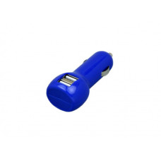 Автомобильная зарядка  , 2 USB порта, синий-114_2100320