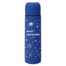 Термос вакуумный 'Flask' 500 мл, синий с гравировкой Вашего логотипа-114_5080541