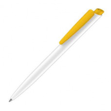 Ручка шариковая Senator, модель Dart Polished Basic (2959), цвет жёлтый / белый-114_2540543