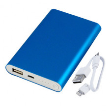 Универсальное зарядное устройство power bank PBM02, ёмкость 8000 mah, цвет синий металлик-114_2150163