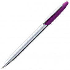 Ручка шариковая Dagger с покрытием SOFT TOUCH, цвет серебристый с фиолетовым-114_2330564