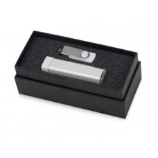 Набор Flashbank: флешка 8Gb и зарядное устройство 2200 mAh, цвет серебристый с белым-114_1770717