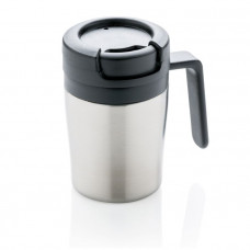 Термокружка с ручкой Coffee-to-go, 160 мл, цвет серебристый-114_6300558