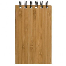 Блокнот на кольцах Bamboo Simple с обложкой, покрытой пластинами натурального бамбука-114_1400002
