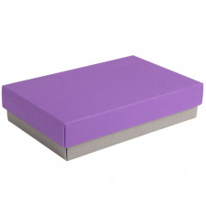 Коробка подарочная CRAFT BOX, 17,5*11,5*4 см, серый, фиолетовый, картон-114_5500646