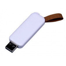 Флешка прямоугольная, выдвижная.  8 Гб. Цвет белый, USB2.0-114_1930692