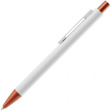Ручка шариковая Chromatic White, белая с оранжевым-114_2331317