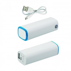 Зарядное устройство POWER+ ёмкостью 2600 mAh, цвет белый с синим-114_2150789