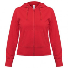 Толстовка женская Hooded Full Zip красная, XL-114_3363323