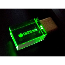 Флешка Wood прямоугольной формы, под гравировку 3D,  32 Гб Цвет Зеленый, USB2.0-114_1970506