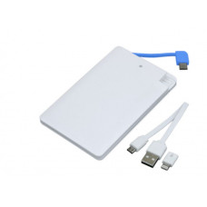 Универсальное зарядное устройство power_bank  под нанесение логотипа  в виде кредитной карты, толщина всего 7,5 , синий - 2500 mah-114_1750140