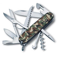 Нож перочинный VICTORINOX Huntsman, 91 мм, 15 функций, зелёный камуфляж-114_6060057