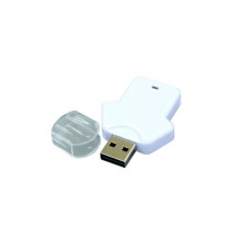 USB-Flash накопитель (флешка)  из пластика, модель Football_man, объем памяти 128 Gb, цвет белый-114_2070003