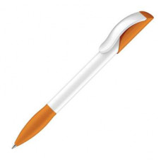 Ручка шариковая Senator, модель Hattrix Polished Basic (2996), цвет оранжевый / белый-114_2540579