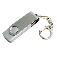 Флешка в металлическом корпусе с пластиковыми вставками, модель 030, 32 Gb, USB2.0, цвет серебряный-114_1970147