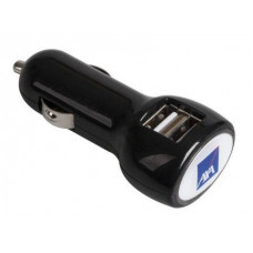 Автомобильное зарядное устройство с подсветкой Logocharger, черное-114_2100074