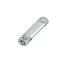 Флешка с Micro USB, 16Гб, Серебряный, USB2.0-114_1940504