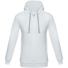 Толстовка на молнии с капюшоном Unit Siverga, белая, 3XL-114_3363093